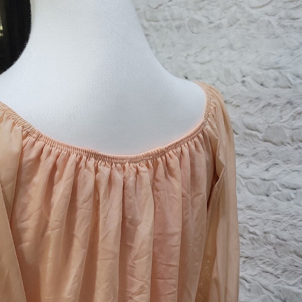 2 B Together Off-Shoulder Tunic Dress Womens S Blush Peach, Boho Chic, Crochet - Picture 3 of 12